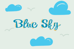Blue Sky Font for Web Design