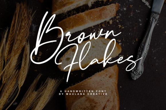 Brown Flakes Font for Creative Makers